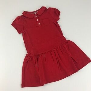 Gymboree Play Proof Uniforms Red Polo Dress Size 4